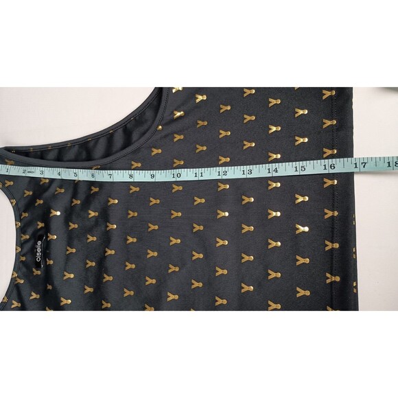 Oiselle Womens Tank Gold Mettle Crop Size 10 M-L Black Athletic Workout Yoga - Picture 7 of 8